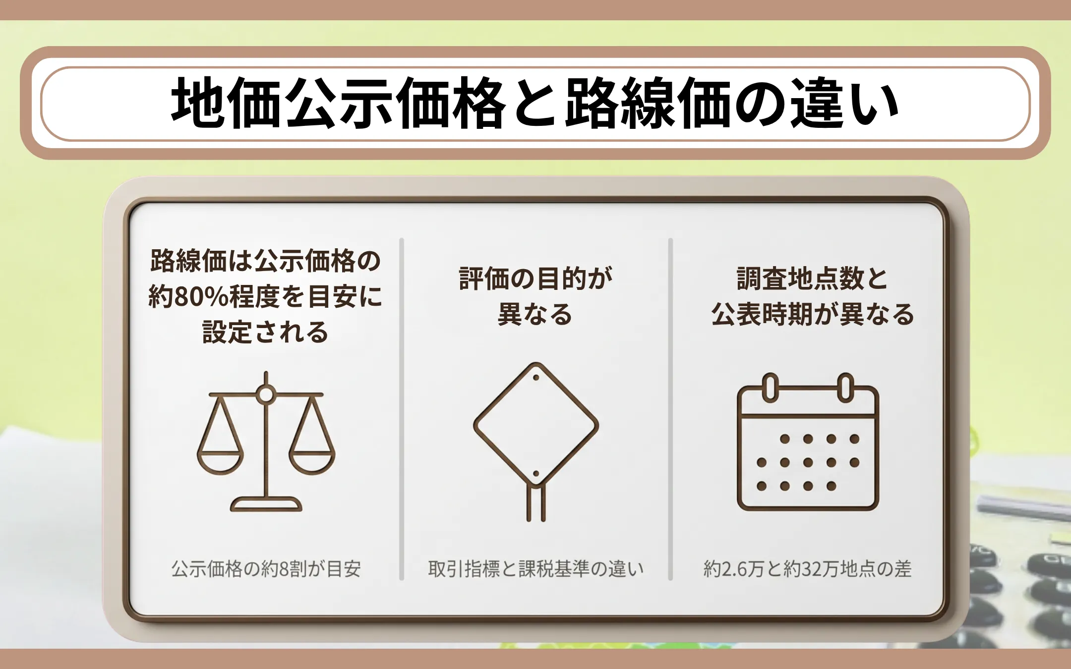 地価公示価格と路線価の違い