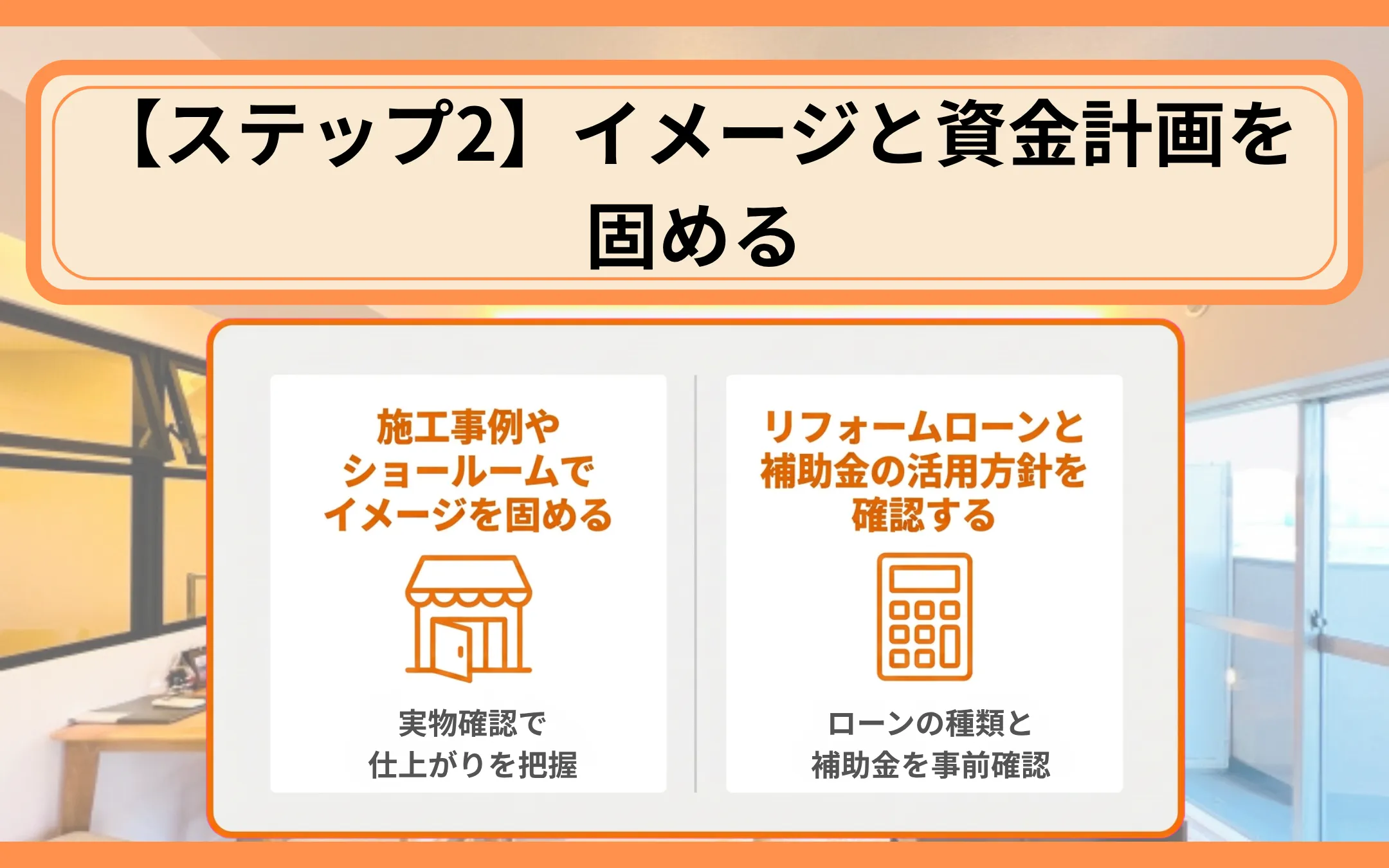 【ステップ2】イメージと資金計画を固める