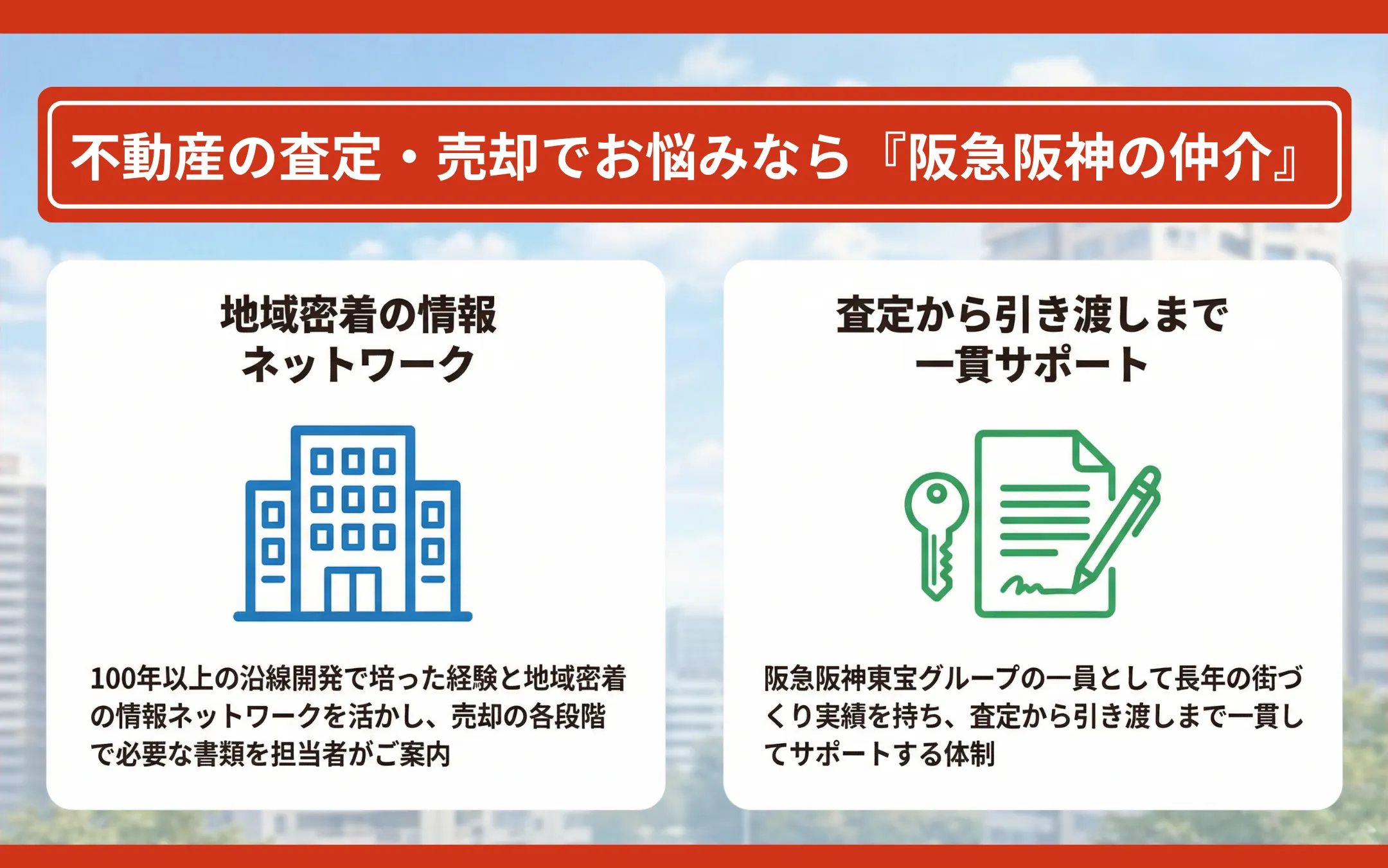 不動産の査定・売却でお悩みなら『阪急阪神の仲介』