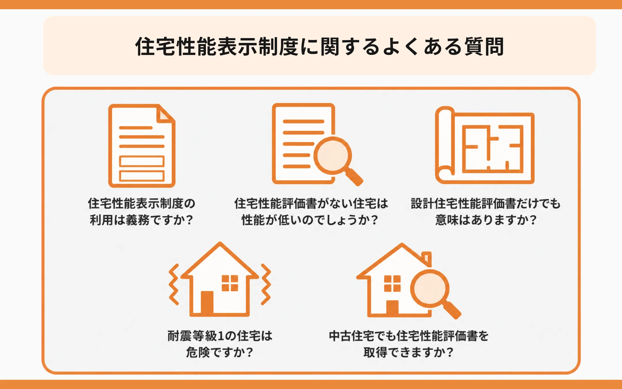 住宅性能表示制度に関するよくある質問