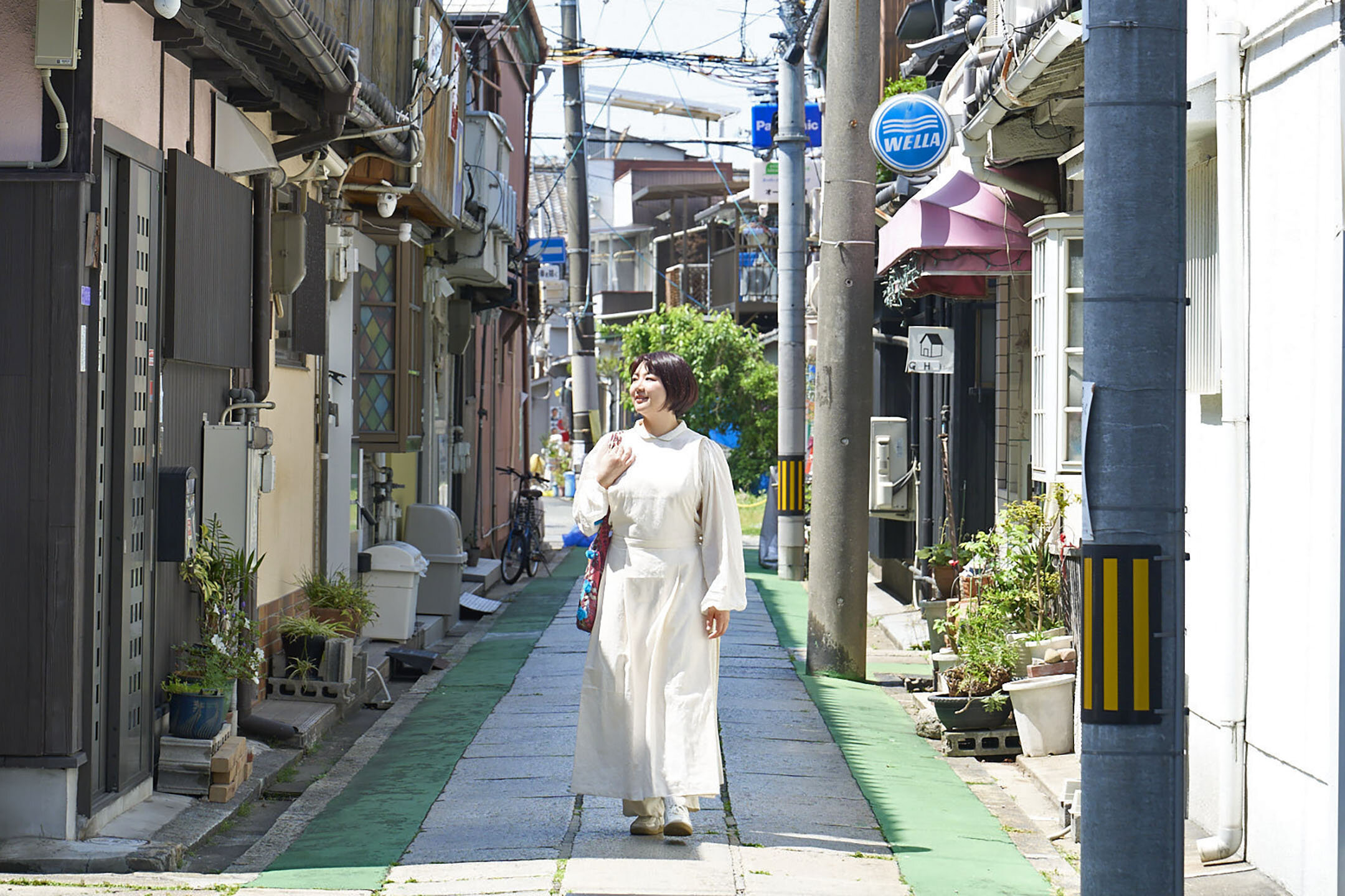 海老江7丁目の石畳路地は風情たっぷり