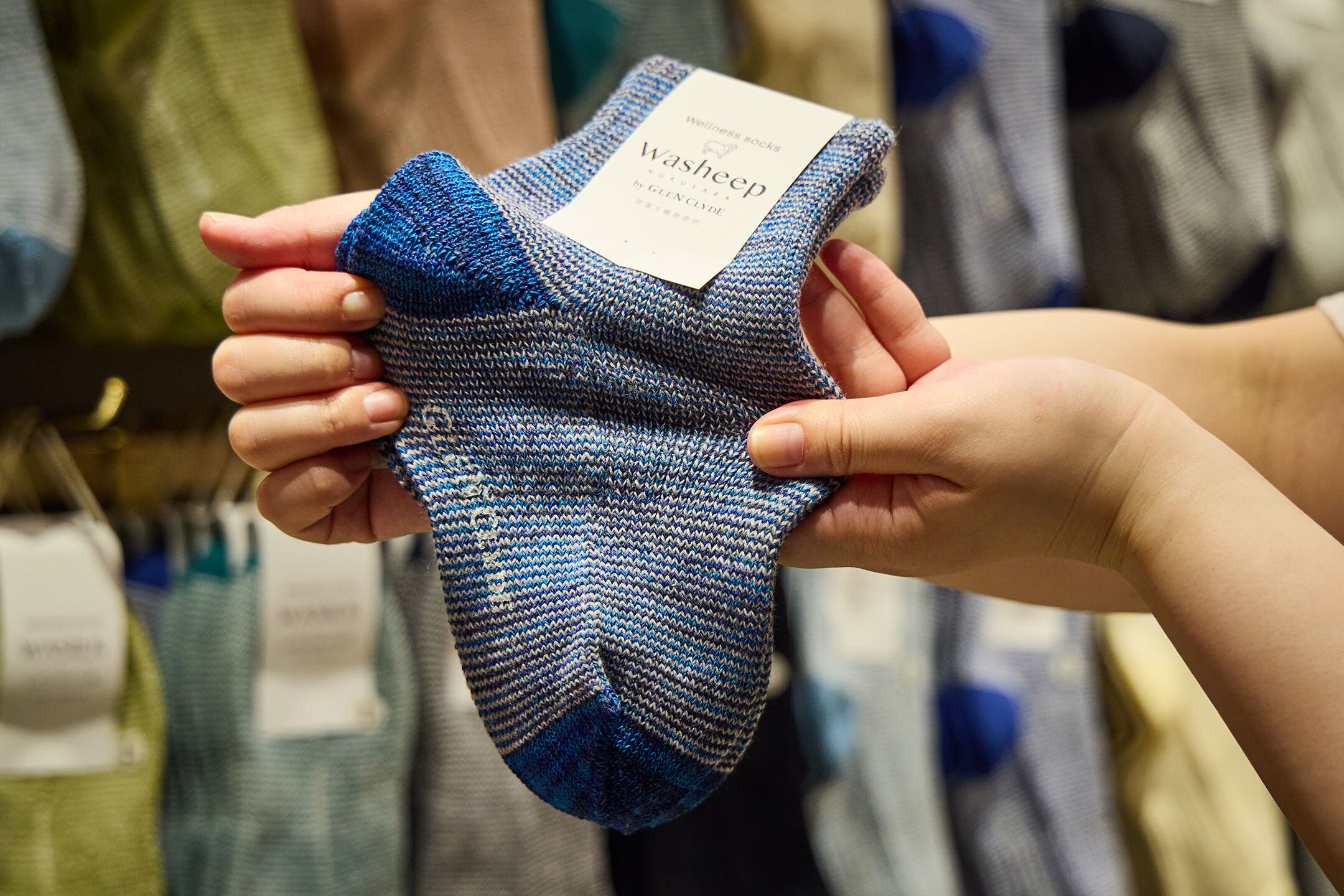 伸縮性、保湿性、吸収性、放湿性抜群の『ワシープ』ブランド