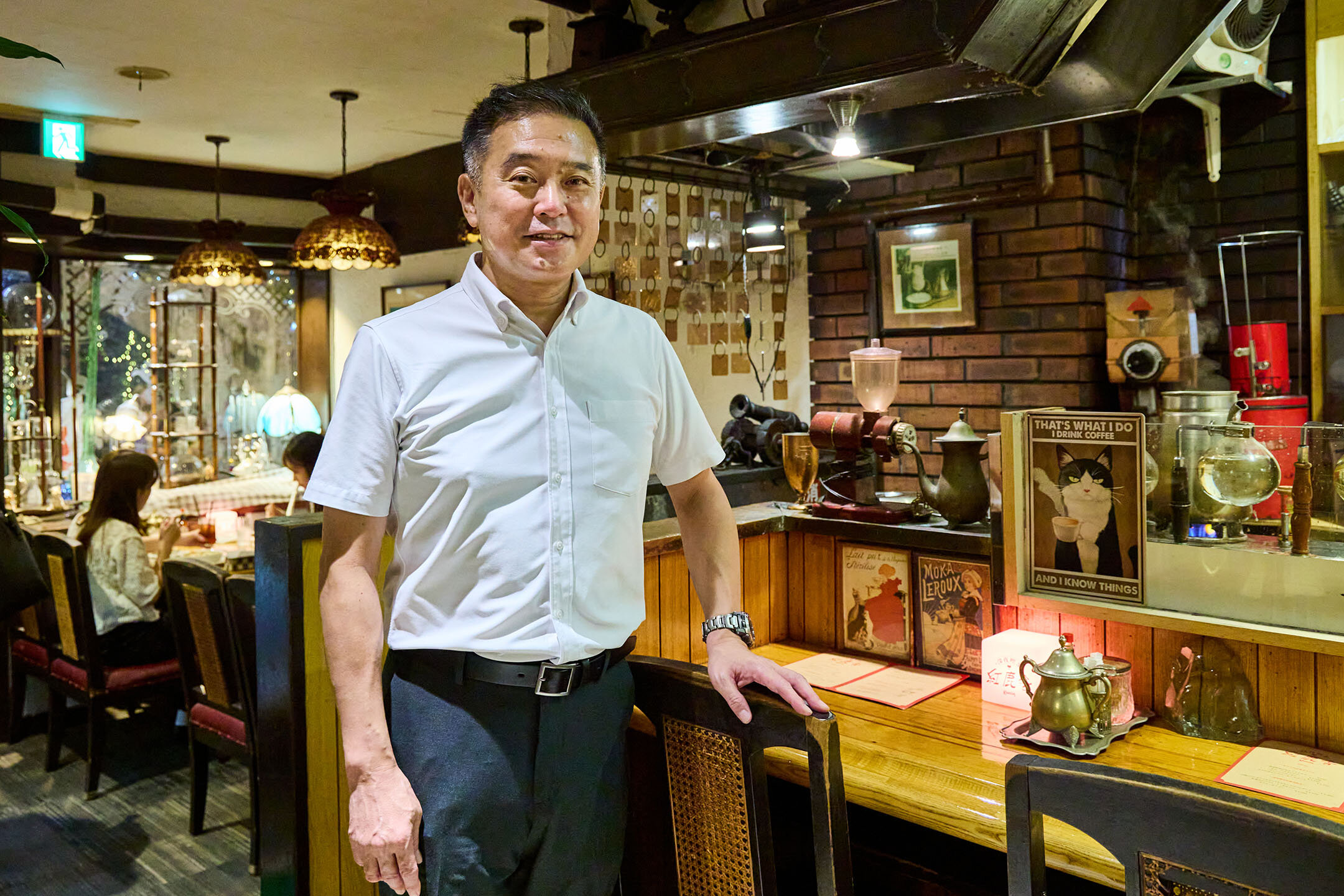 珈琲館　紅鹿舎　オーナーの村上淳（じゅん）さん