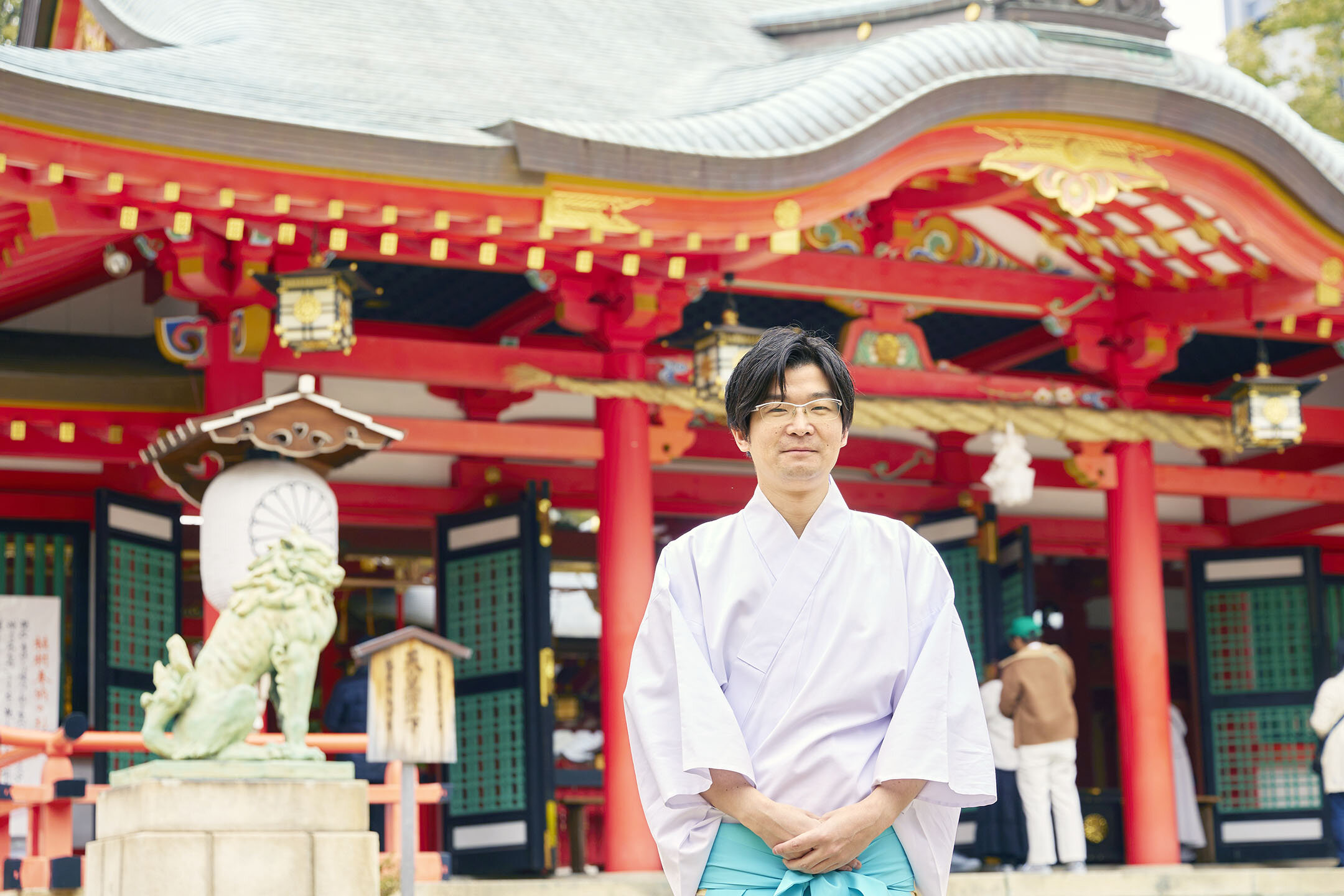 生田神社の権禰宜・澤田さん