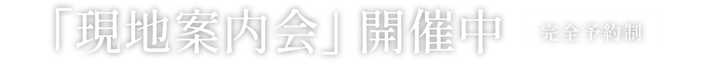 ｢現地案内会｣開催中
